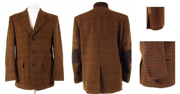 Rust Tweed Jacket With Elbow Patches